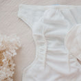 Load image into Gallery viewer, Reusable Cloth Nappy – Mint | 2.0 | My Little Gumnut soft bamboo fleece lining detail for comfort and leak protection.