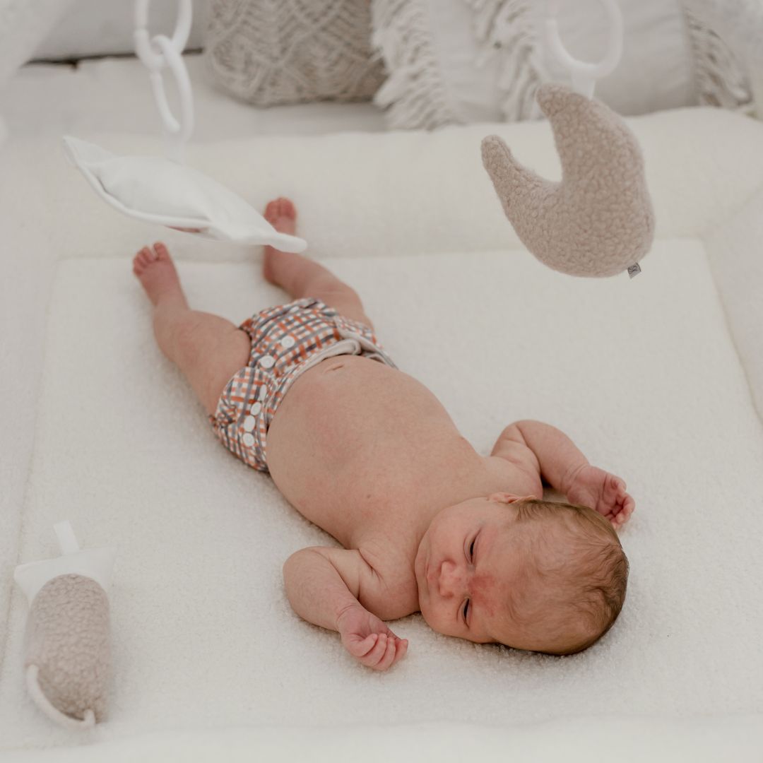 Newborn Cloth Nappy - Plaid