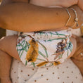 Load image into Gallery viewer, Reusable Swim Nappy - Banksia by My Little Gumnut in colorful Australian flora design, perfect for beach and pool outings.