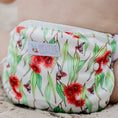 Load image into Gallery viewer, Reusable Swim Nappy featuring Flowering Gum design by My Little Gumnut, perfect for beach days and pool play.