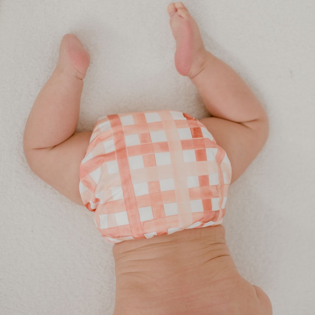 Cloth Nappy 2.0 - Gingham (Rust)