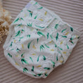 Load image into Gallery viewer, Reusable Cloth Nappy – Gumnut | 2.0 | My Little Gumnut displayed flat to showcase the native-inspired print and adjustable snaps.