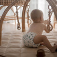 Load image into Gallery viewer, Baby wearing a Reusable Cloth Nappy – Gumnut | 2.0 | My Little Gumnut shown from behind to demonstrate fit and comfort.