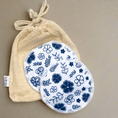 Load image into Gallery viewer, Reusable Breast Pads - Navy Blossom