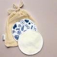 Load image into Gallery viewer, Reusable Breast Pads - Navy Blossom