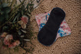 Load image into Gallery viewer, Floral Menstrual Pad. Reusable Menstrual Pad by My Little Gumnut. Cloth Pads Australia. Reusable period pads.