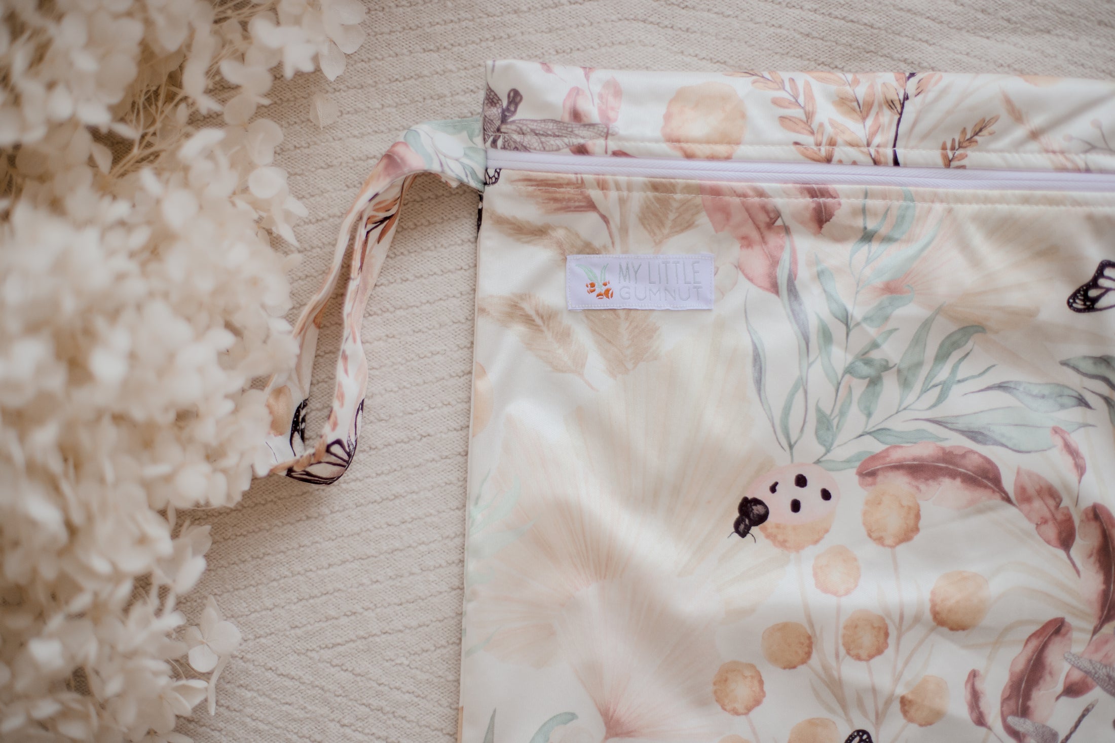 Wet Bag for Cloth Nappies by My Little Gumnut. Swimming Bag. Kindy bag. Reusable baby bag