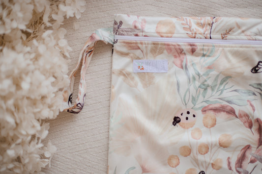 Wet Bag for Cloth Nappies by My Little Gumnut. Swimming Bag. Kindy bag. Reusable baby bag