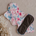 Load image into Gallery viewer, Reusable menstrual pads by my little gumnut. cloth menstrual pads. period pads. stack of menstrual pads. floral pads