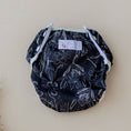 Load image into Gallery viewer, Reusable Swim Nappy - Black Flora from My Little Gumnut, lightweight and floral-inspired swim nappy for comfort and convenience.