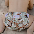 Load image into Gallery viewer, Reusable Swim Nappy featuring playful kookaburra design by My Little Gumnut, perfect for beach days.