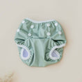 Load image into Gallery viewer, Reusable Swim Nappy - Sage with polka dots on a light green background for reusable swim adventures.