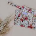 Load image into Gallery viewer, Blush Botanical reusable wet bag by My Little Gumnut with secure zip closure