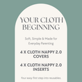 Load image into Gallery viewer, What’s included in the Your Cloth Beginning bundle - reusable cloth nappies and inserts.