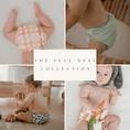 Load image into Gallery viewer, Collage of a women and baby wearing cloth diapers with 'The Full Nest Collection' text.