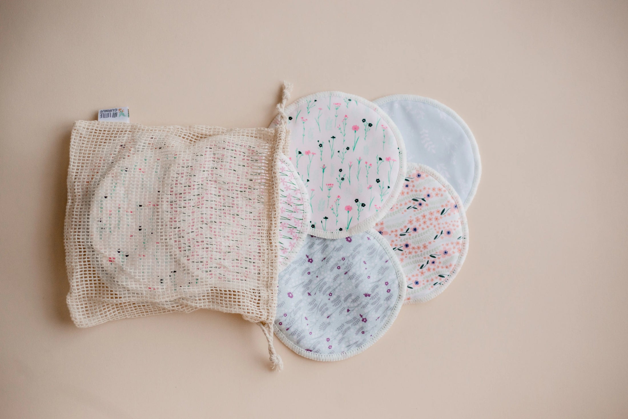 breast pads by my little gumnut. floral breast pads. nursing pads. Australia.