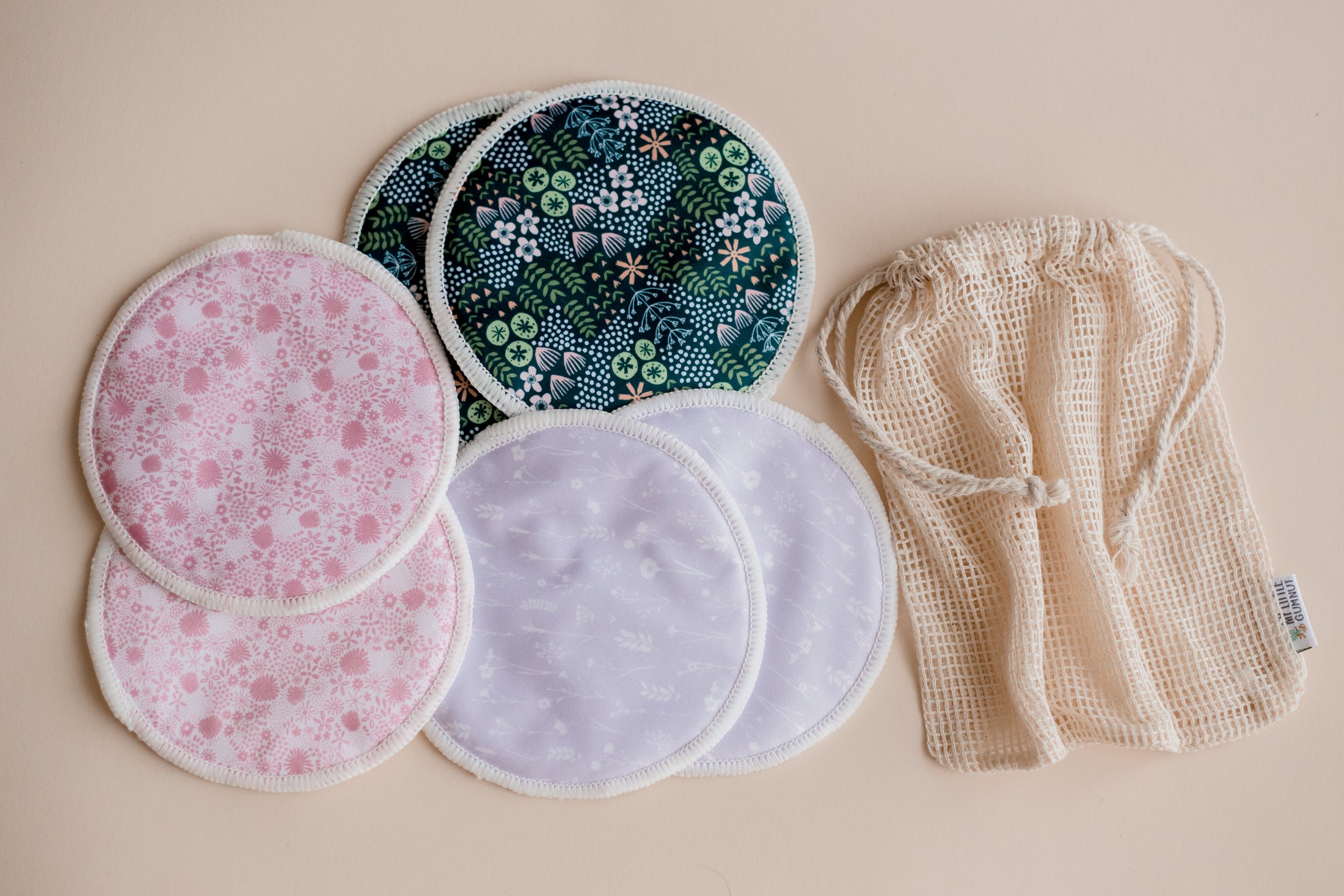 breast pads by my little gumnut. floral breast pads. nursing pads. Australia.