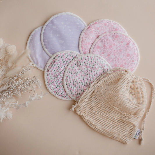 reusable breast pads by my little gumnut. cloth nursing pads. cloth breast pads