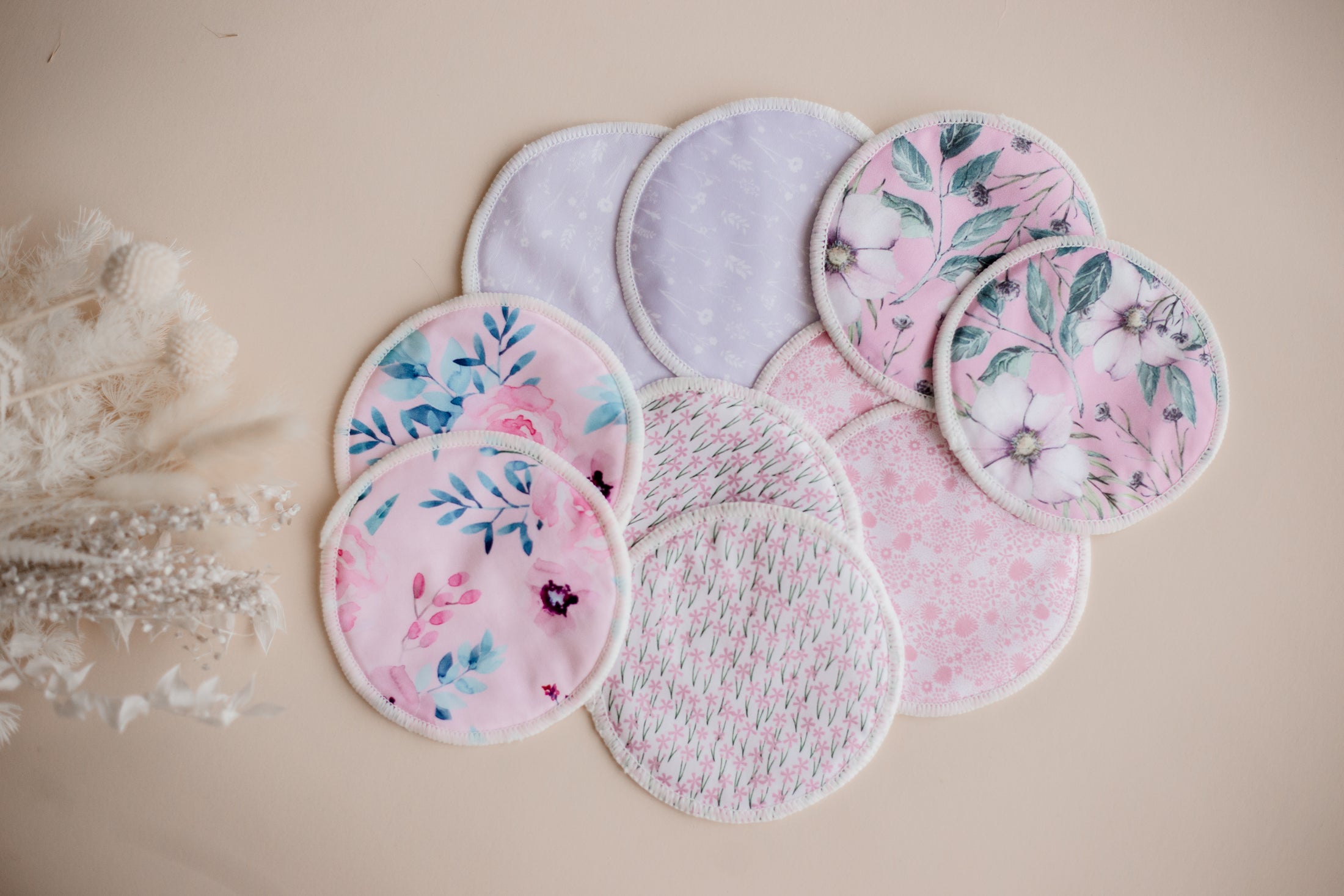 breast pads by my little gumnut. floral breast pads. nursing pads. Australia.