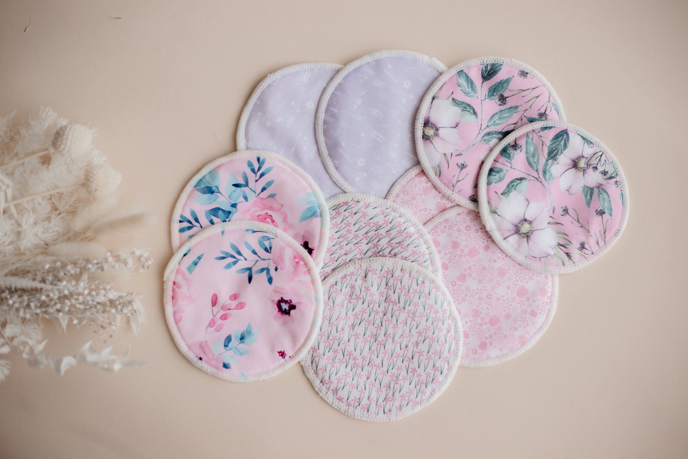 breast pads by my little gumnut. floral breast pads. nursing pads. Australia.