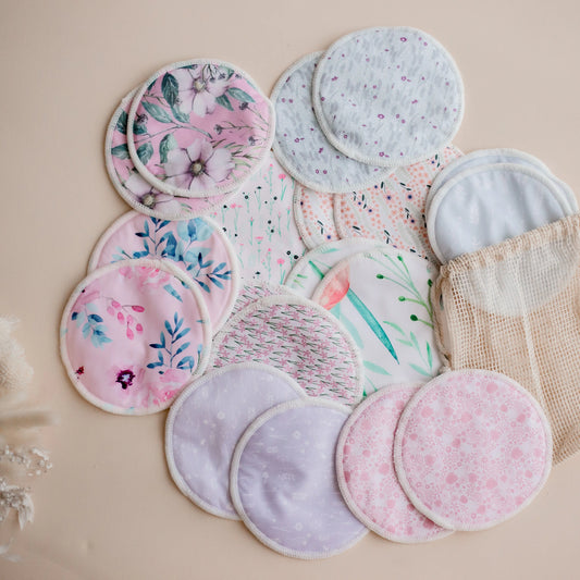 breast pads by my little gumnut. floral breast pads. nursing pads. Australia.