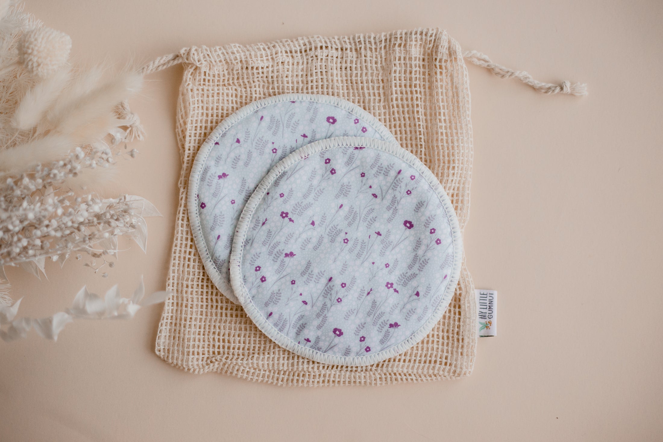 breast pads by my little gumnut. floral breast pads. nursing pads. Australia.