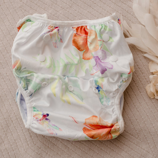 swimming nappy. baby swim nappy. reusable nappy. cloth swim nappy. cloth nappies australia. my little gumnut.