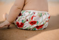 Load image into Gallery viewer, Beach baby in Flowering gum Australiana swim nappy. Reusable swimming nappy. My little gumnut. 
