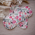 Load image into Gallery viewer, Floral Menstrual Pad. Reusable Menstrual Pad by My Little Gumnut. Cloth Pads Australia. Reusable period pads. Menstrual pad with flowers print.