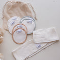 Load image into Gallery viewer, my little gumnut reusable bamboo face wipes package. bamboo make up wipes. reusable facial package. make up pads. 
