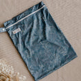 Load image into Gallery viewer, Reusable Wet Bag – Monstera Blue design for cloth nappies, swimwear and daycare essentials