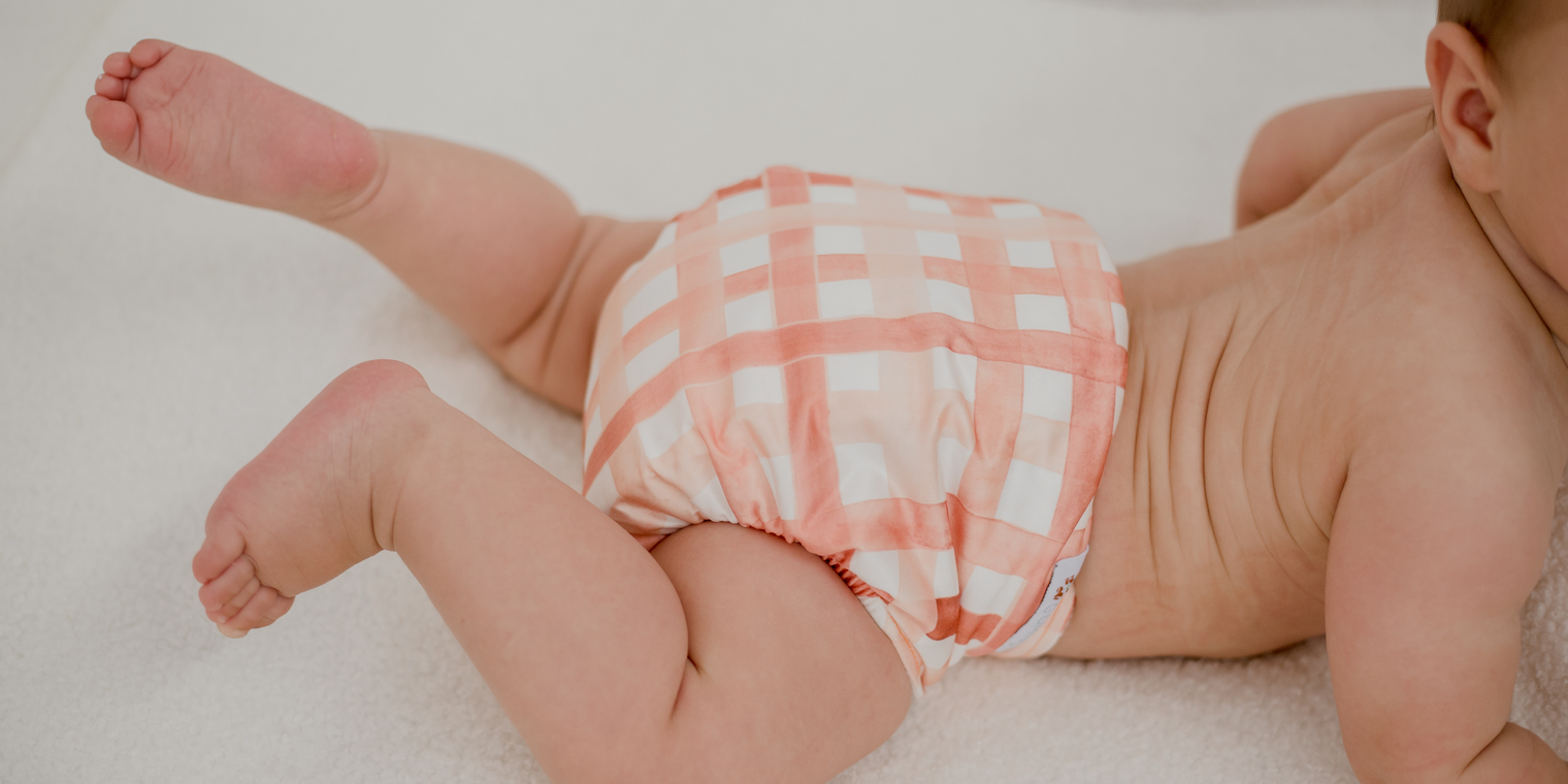 Baby in My Little Gumnut Cloth Nappy