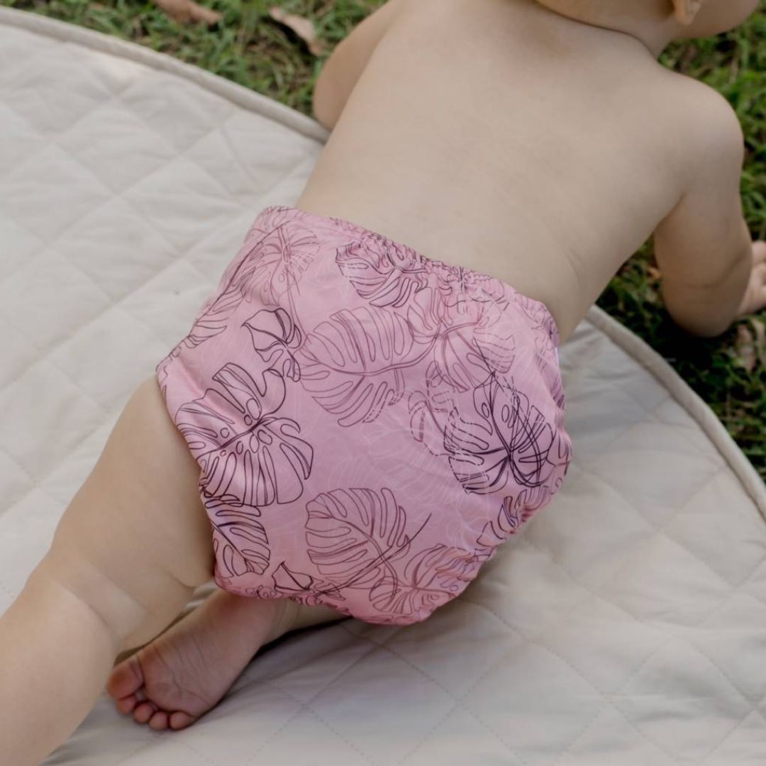 Cloth Nappy 2.0 - Monsterra Pink