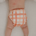 Load image into Gallery viewer, Newborn Cloth Nappy - Gingham (Rust)
