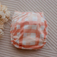 Load image into Gallery viewer, Newborn Cloth Nappy - Gingham (Rust)
