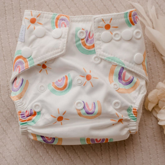 Newborn Cloth Nappy - Pastel Medley
