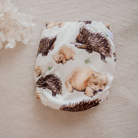 Newborn Cloth Nappy - Aussie Animals
