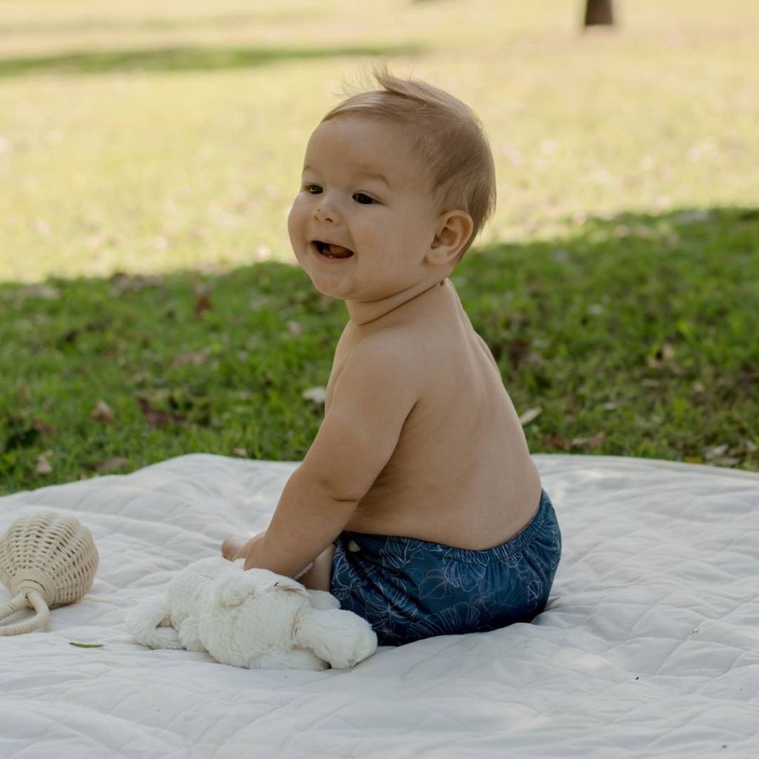 Cloth Nappy 2.0 - Monsterra Blue