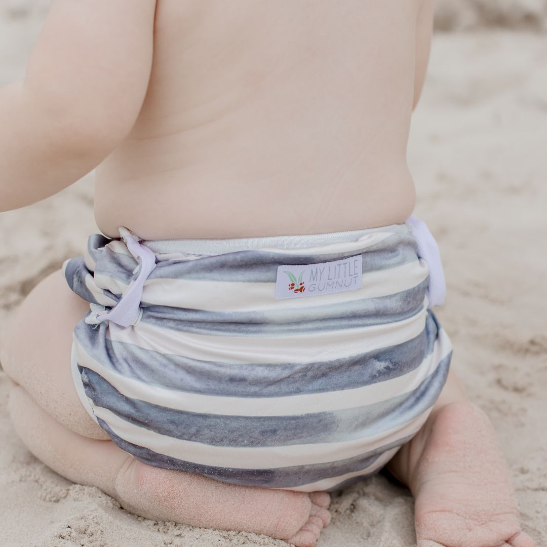 Swimming Nappy - Slate Stripe
