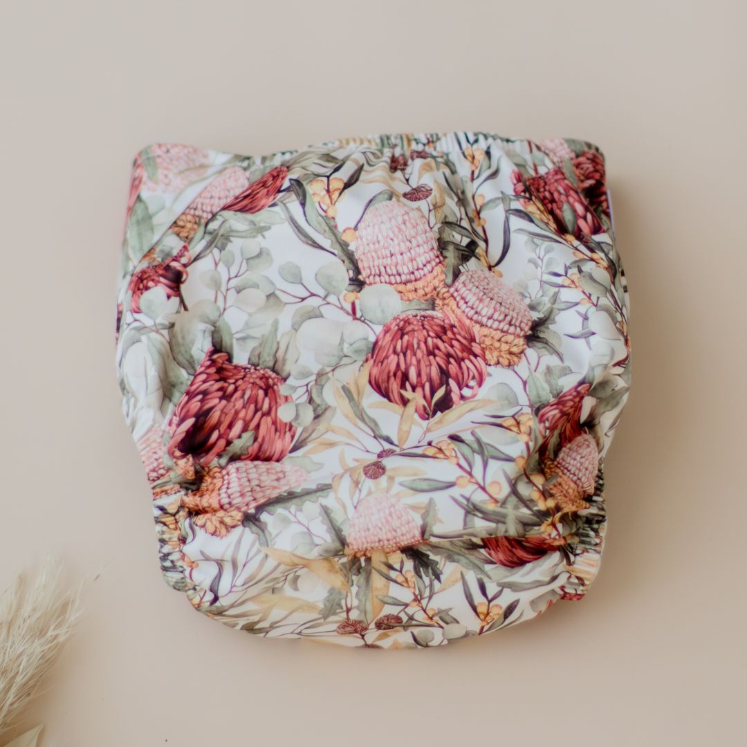 Cloth Nappy 2.0 - Blush Botanical
