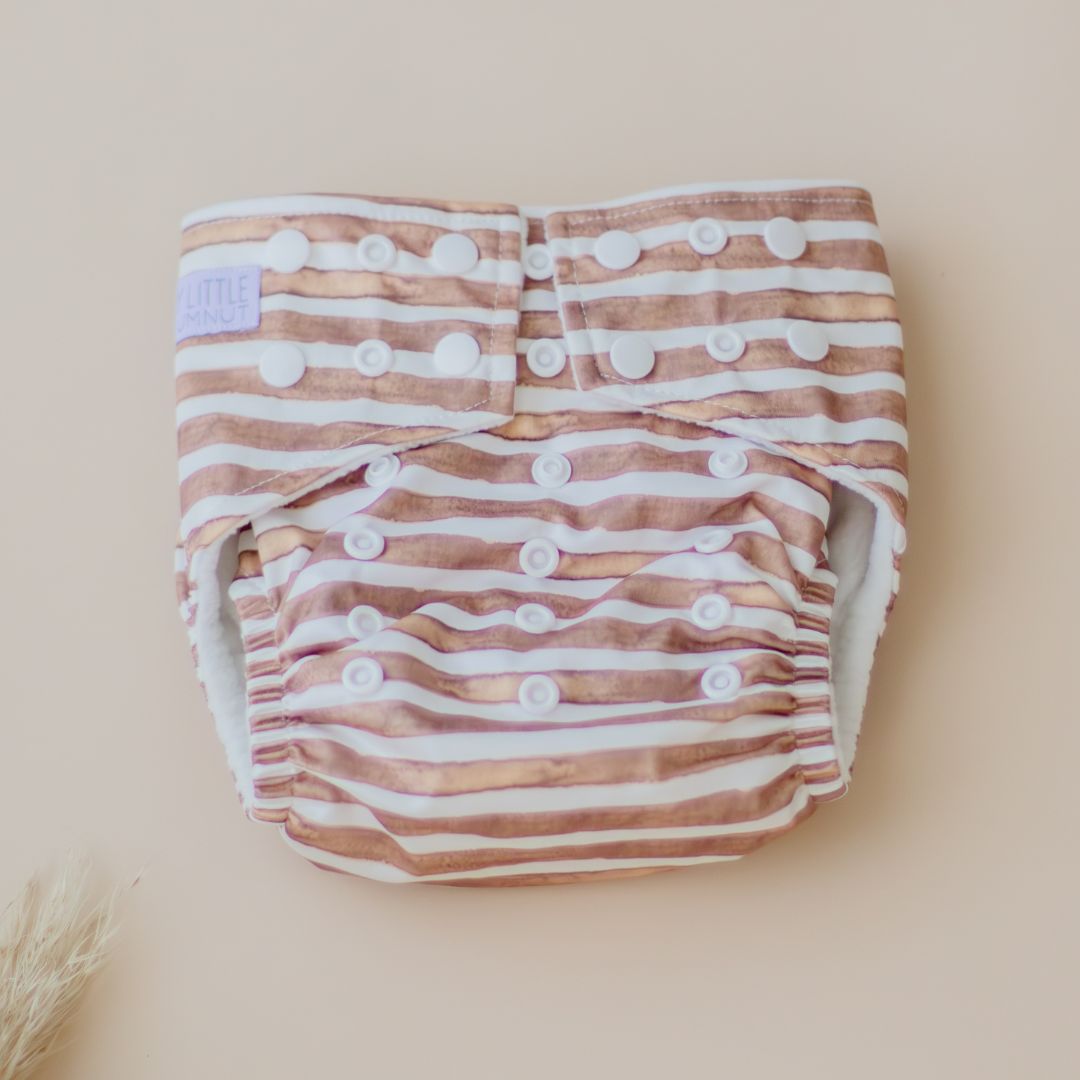 Cloth Nappy 2.0 - Brown Stripe