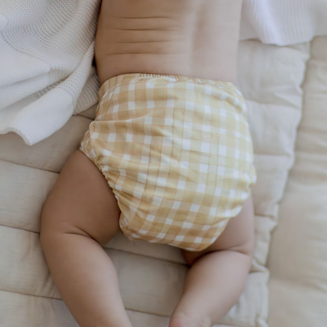 Cloth Nappy 2.0 - Gingham (Beige)