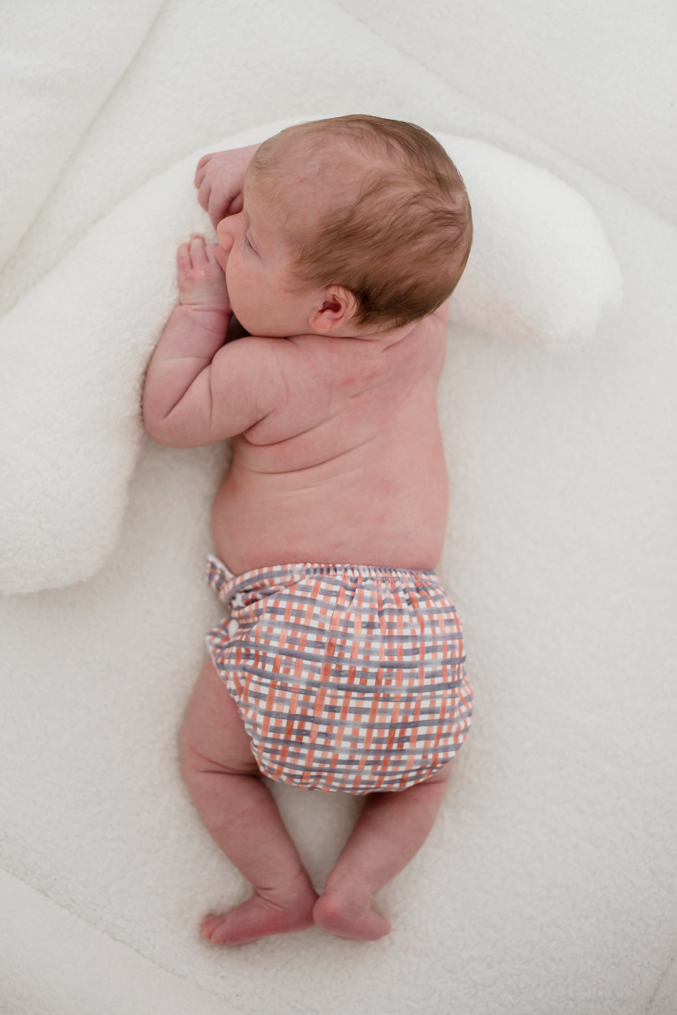 Newborn Cloth Nappy - Plaid