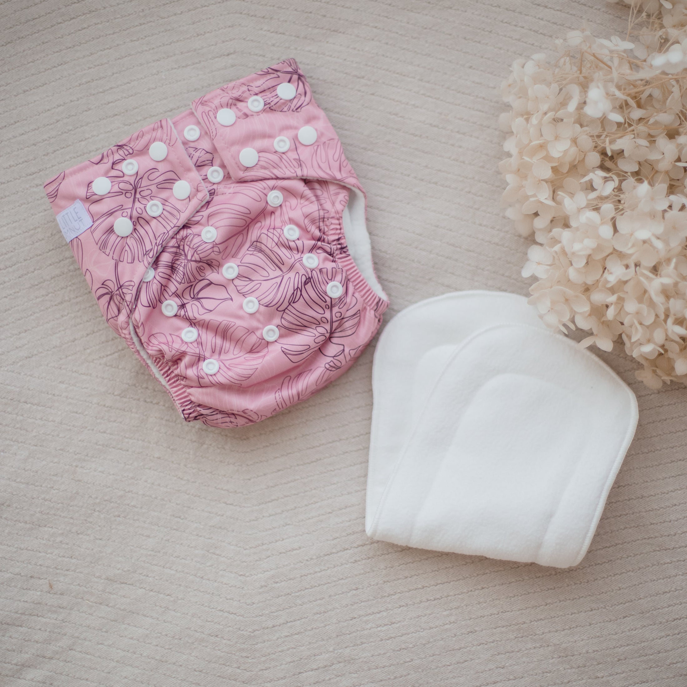 Cloth Nappy 2.0 - Monsterra Pink