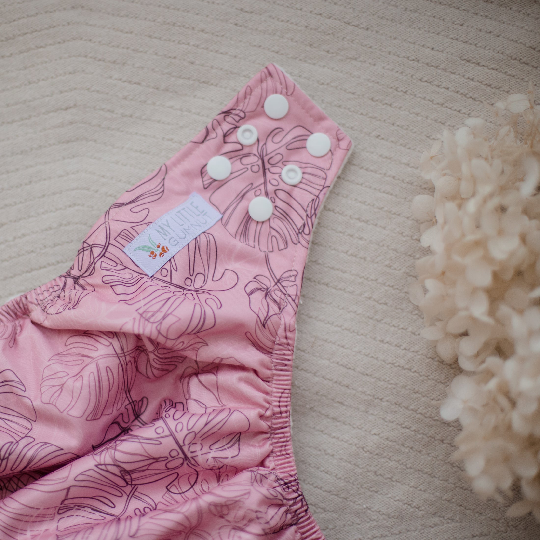 Cloth Nappy 2.0 - Monsterra Pink