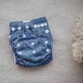 Load image into Gallery viewer, Newborn Cloth Nappy - Monsterra Blue
