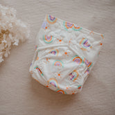 Pastel Medley Cloth Nappy by My Little Gumnut. Reusable nappies. Rainbow cloth nappy. 