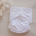 Load image into Gallery viewer, White Cloth Nappies by My Little Gumnut. Reusable nappies Australia. Traditional nappy. White nappy. Christening nappy
