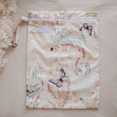Palm Garden print Wet Bag by My Little Gumnut. Cloth Nappies Australia. Reusable nappy bag.
