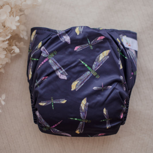Dragonflies Cloth Nappy by My Little Gumnut. Reusable cloth nappies Australia. Cloth Nappy